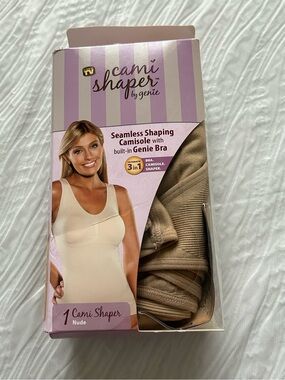 Cami Shaper Seamless Shaping Camisole with Built-In Genie Bra - Nude